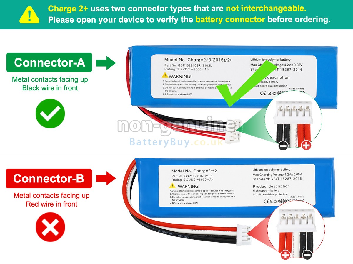 replacement battery for JBL CHARGE 2+ BLUETOOTH SPEAKER
