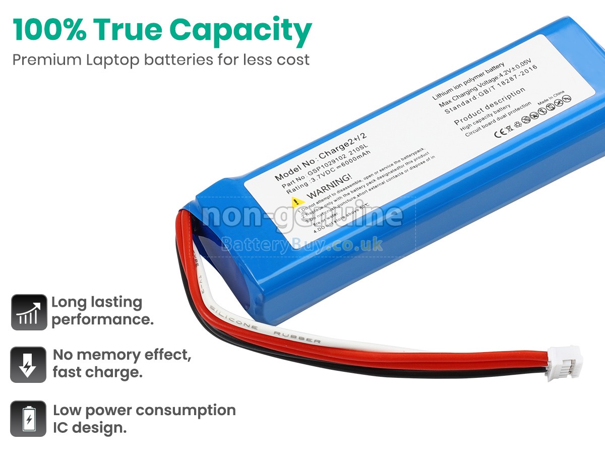 replacement battery for JBL CHARGE 2+ BLUETOOTH SPEAKER