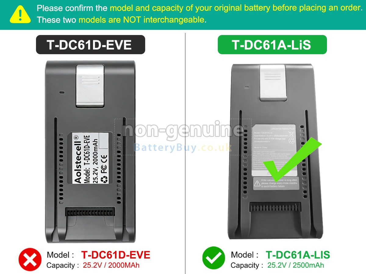 Replacement Battery for JIMMY H8 FLEX