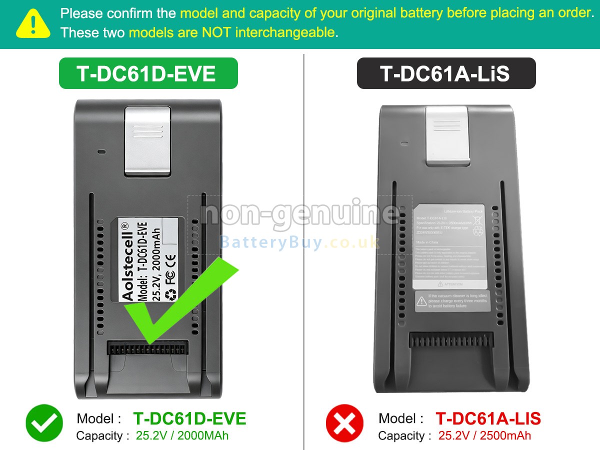 Replacement Battery for JIMMY H8 FLEX