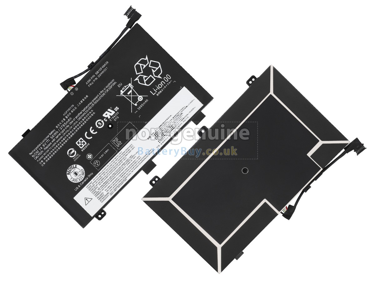 replacement battery for Lenovo 00HW001
