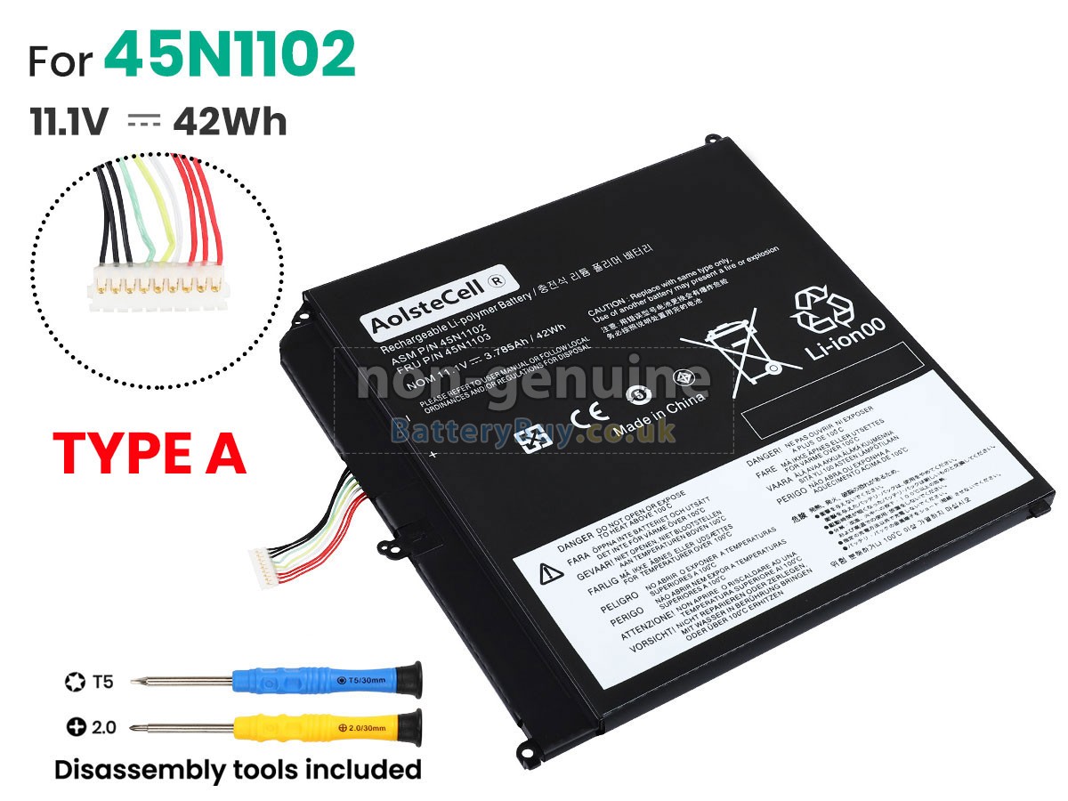 replacement battery for Lenovo ThinkPad HELIX 3698