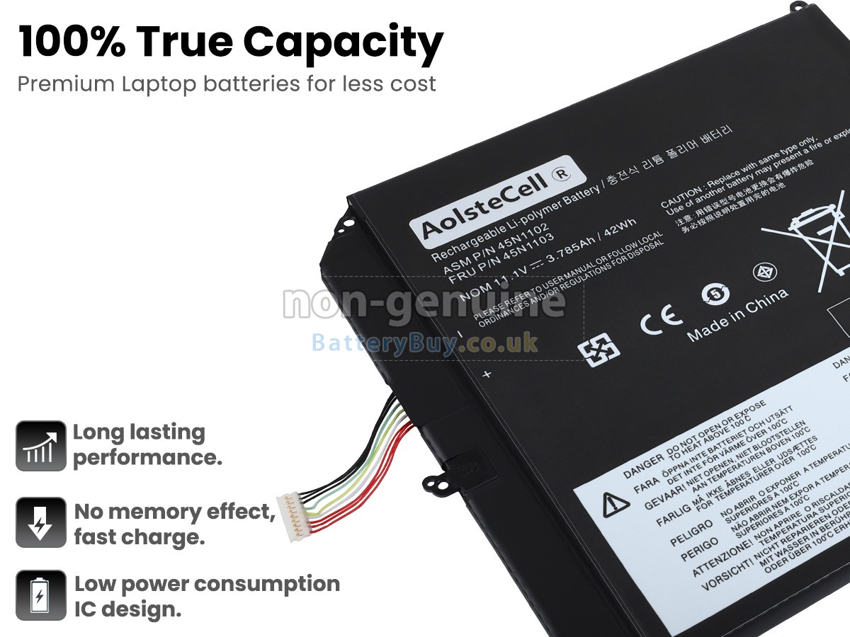 replacement battery for Lenovo ThinkPad HELIX 3698