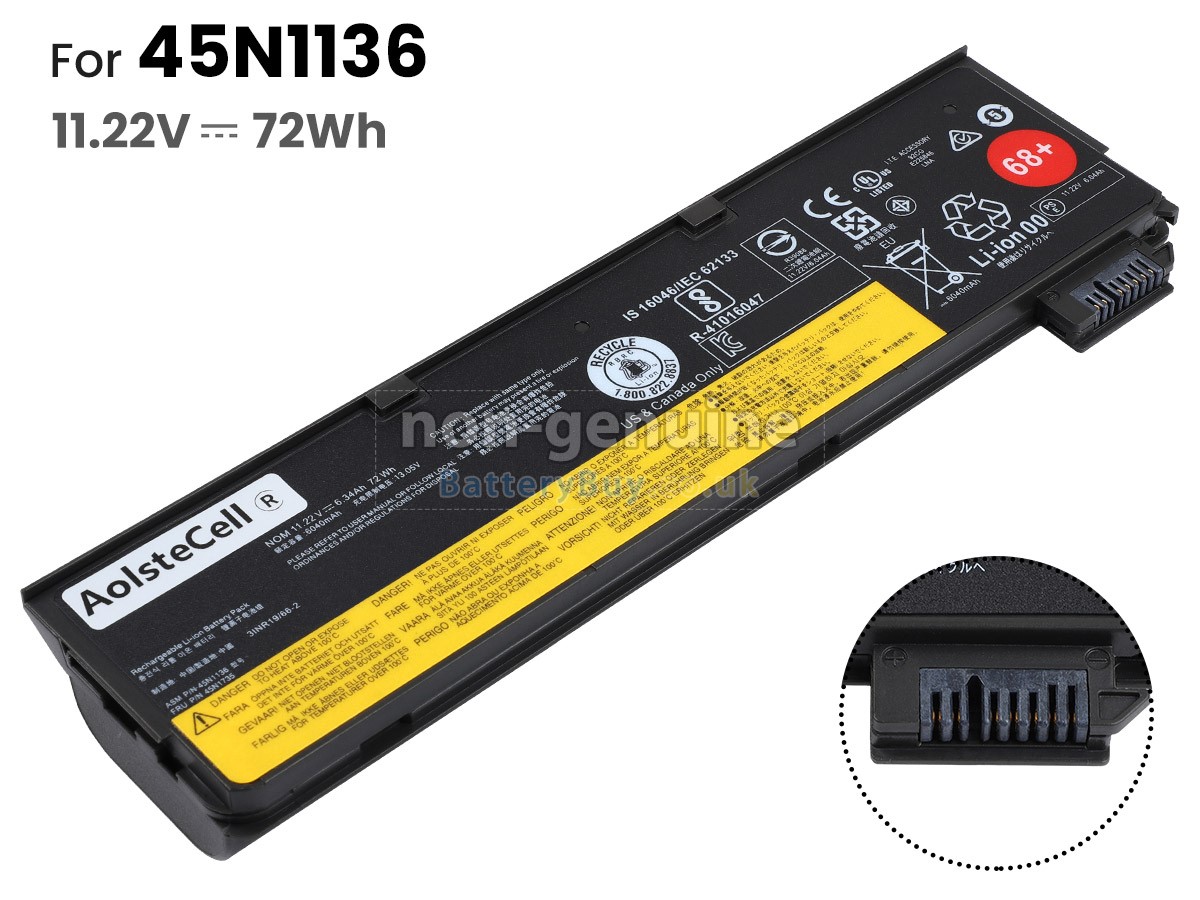 thumbnail image 2 of 68 Genuine 24Wh Li-Ion Battery For Lenovo ThinkPad X240 T440 T440s (45N1125, 45N1126, 45N1127) 2 of 5