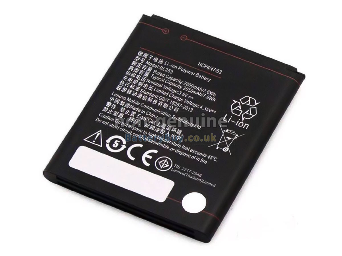 replacement battery for Lenovo BL253