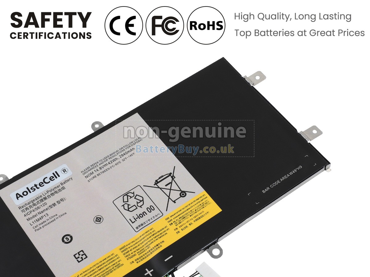 replacement battery for Lenovo L11M4P13