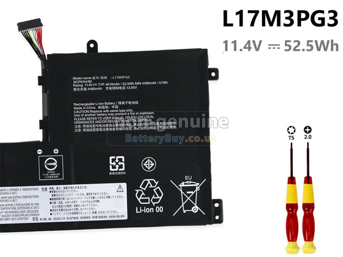 replacement battery for Lenovo L17L3PG