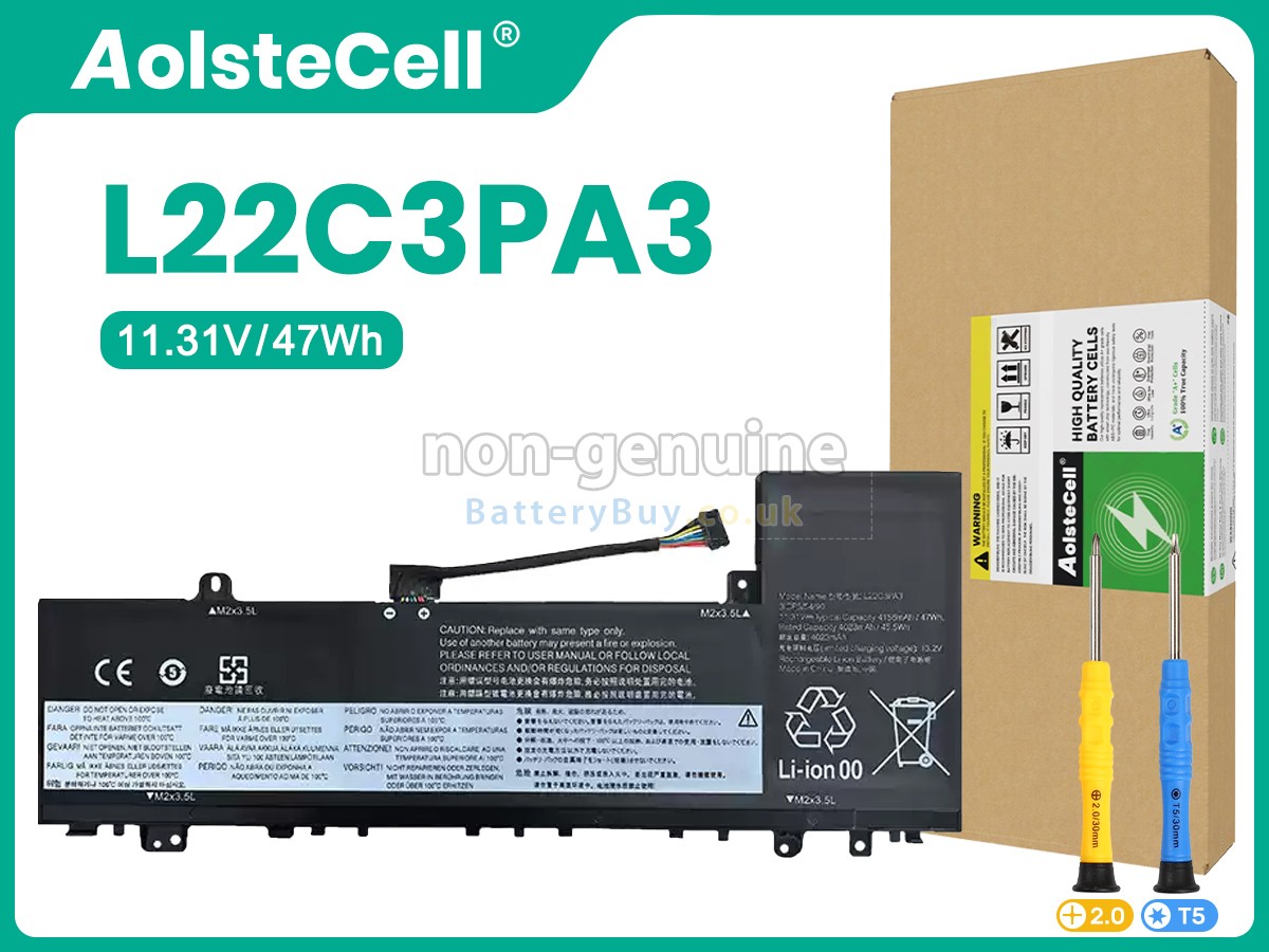 replacement battery for Lenovo L22M3PA3