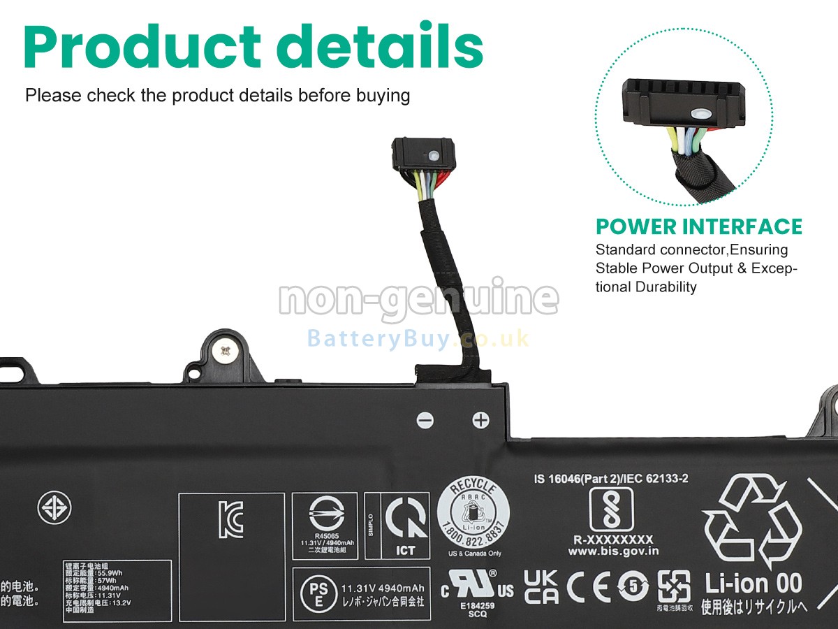 replacement battery for Lenovo L23D3P71