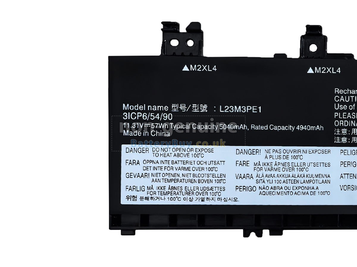 replacement battery for Lenovo L23D3PE1