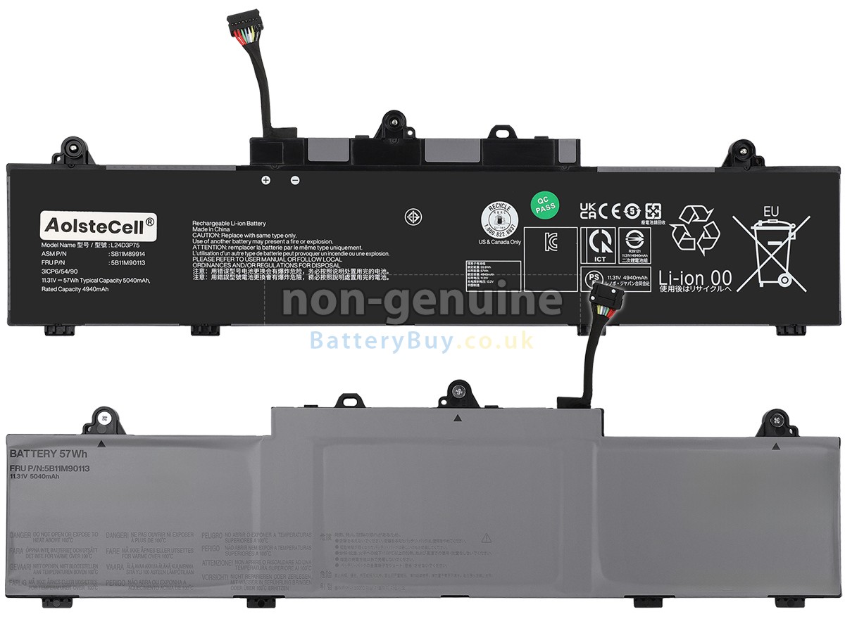 replacement battery for Lenovo L24D3P75