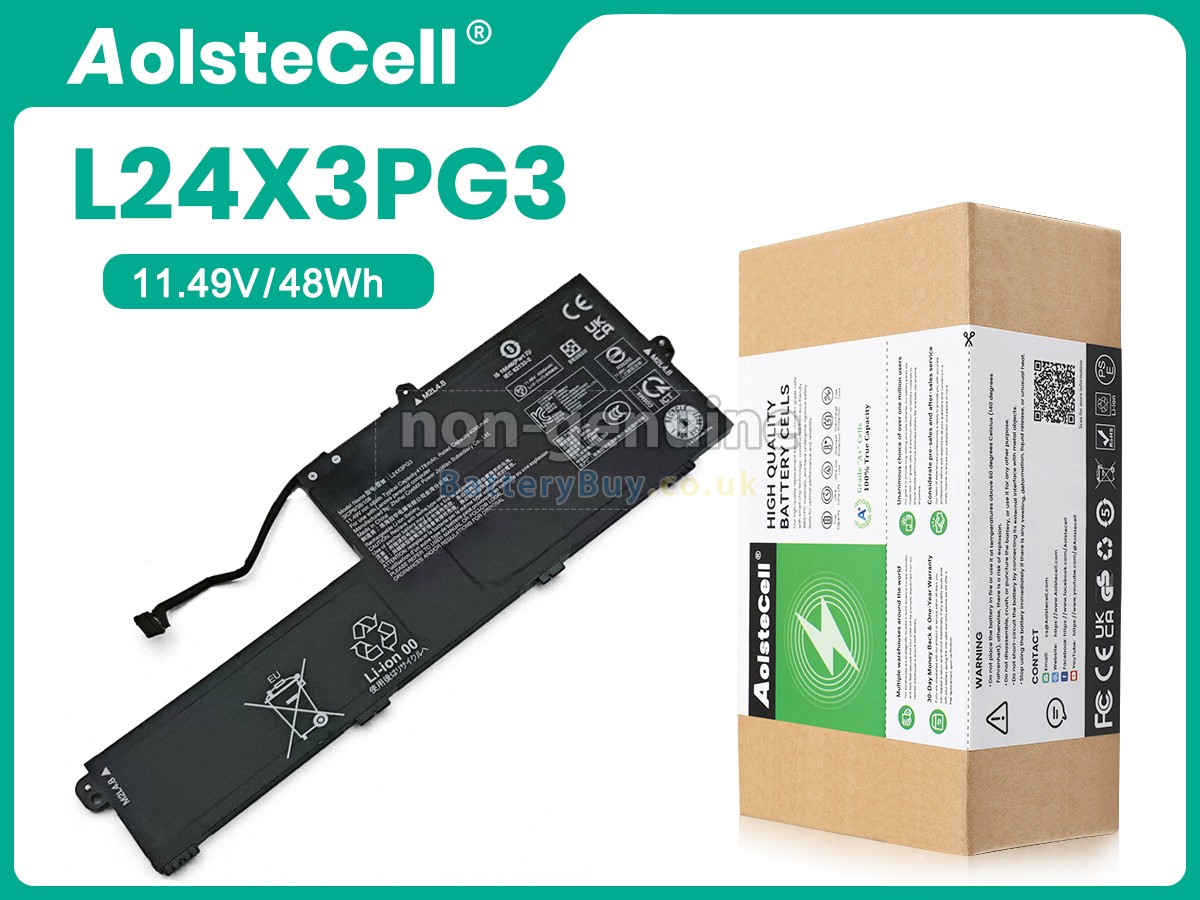 replacement battery for Lenovo L24X3PG3