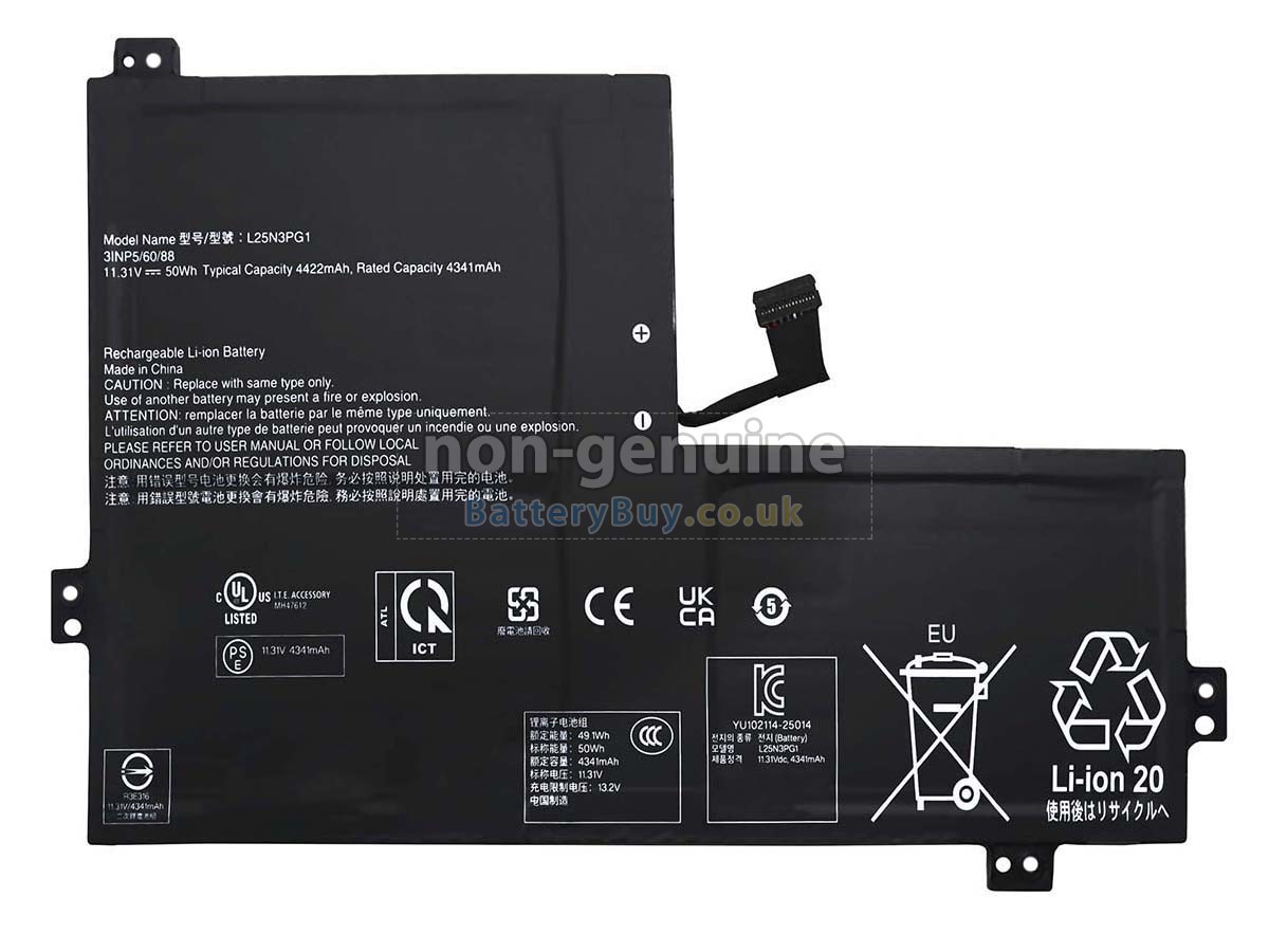 Replacement Battery for Lenovo L25N3PG1