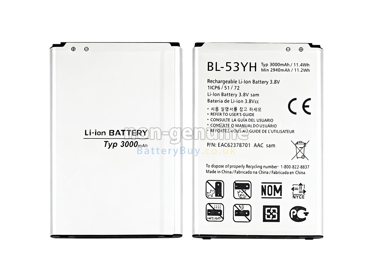 Replacement Battery for LG D852