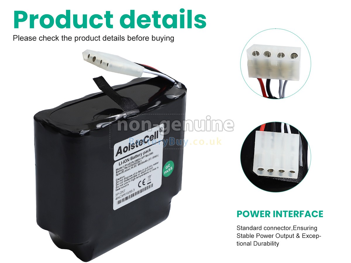 replacement battery for Lighthouse LIP-4S3PX18650