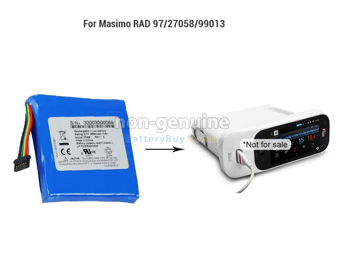 replacement battery for Masimo RAD-97