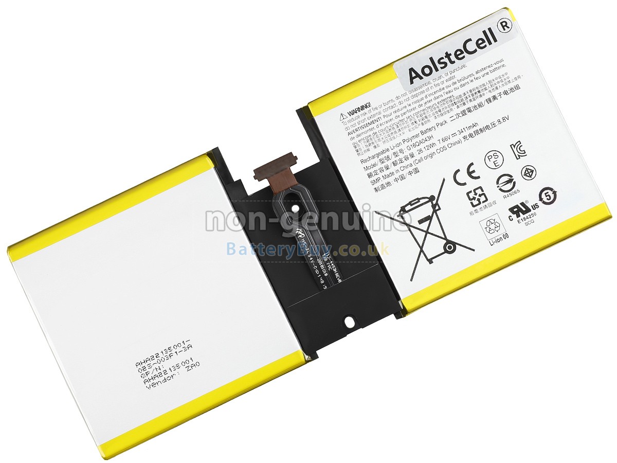 replacement battery for Microsoft G16QA043H