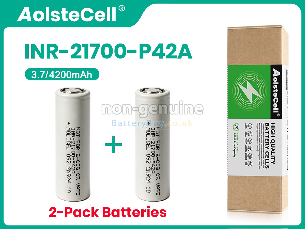 Replacement Battery for Molicel INR-21700-P42A
