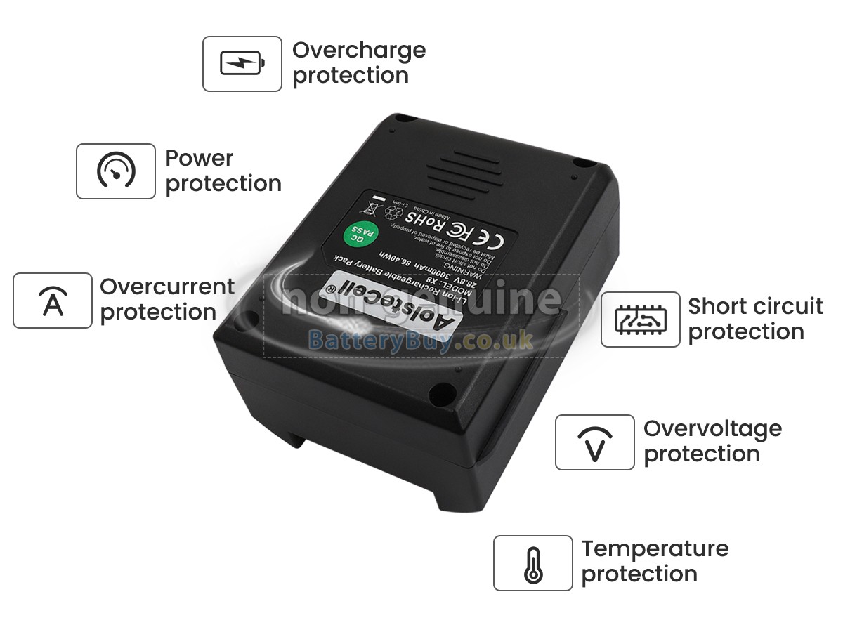 replacement battery for Moosoo X8