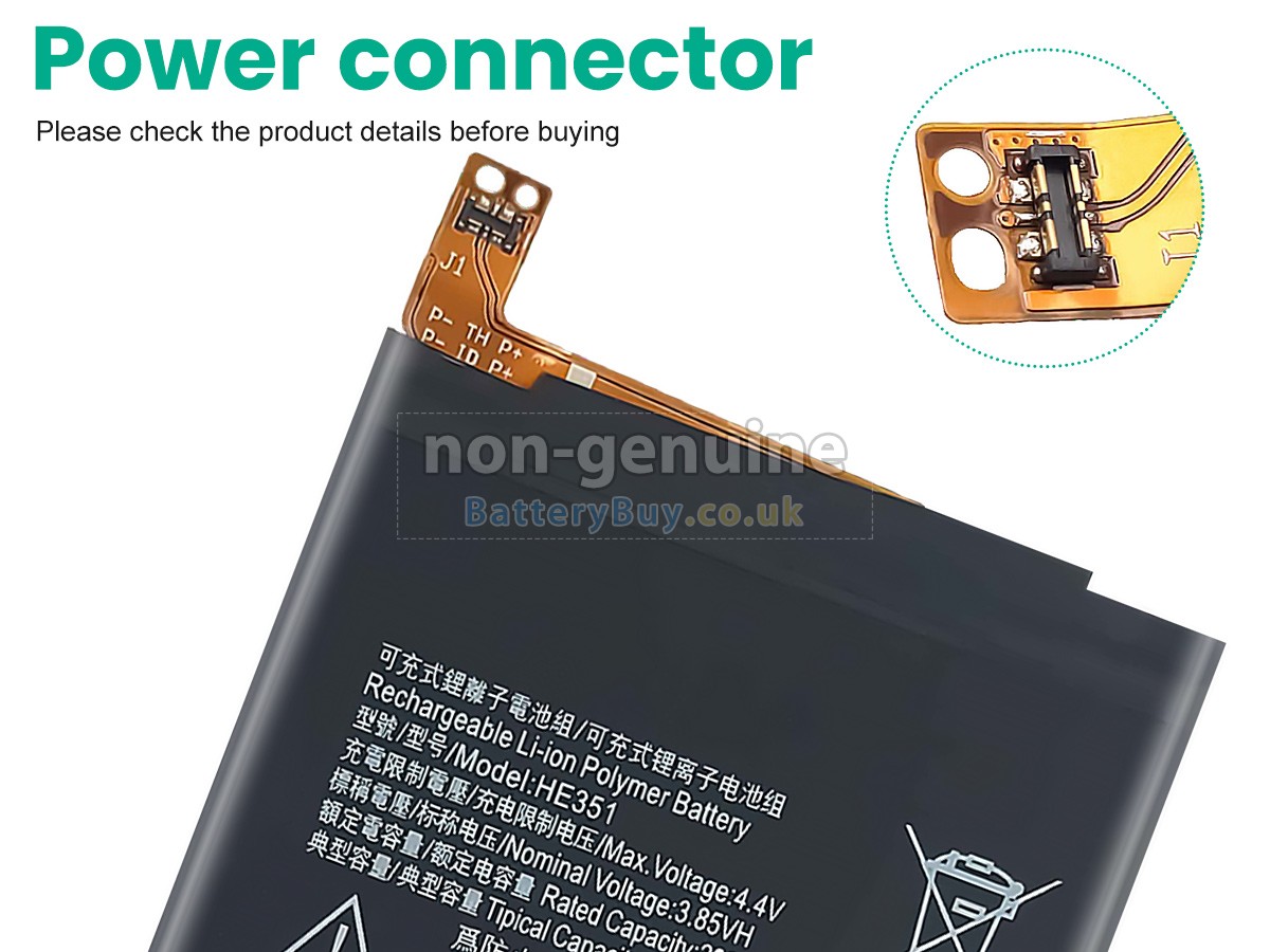 replacement battery for Nokia HE351