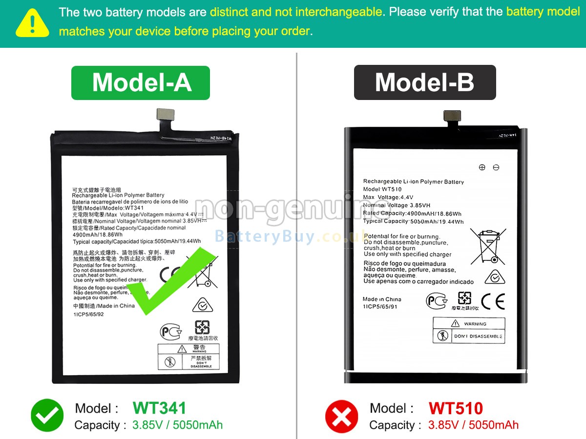 replacement battery for Nokia TA-1424