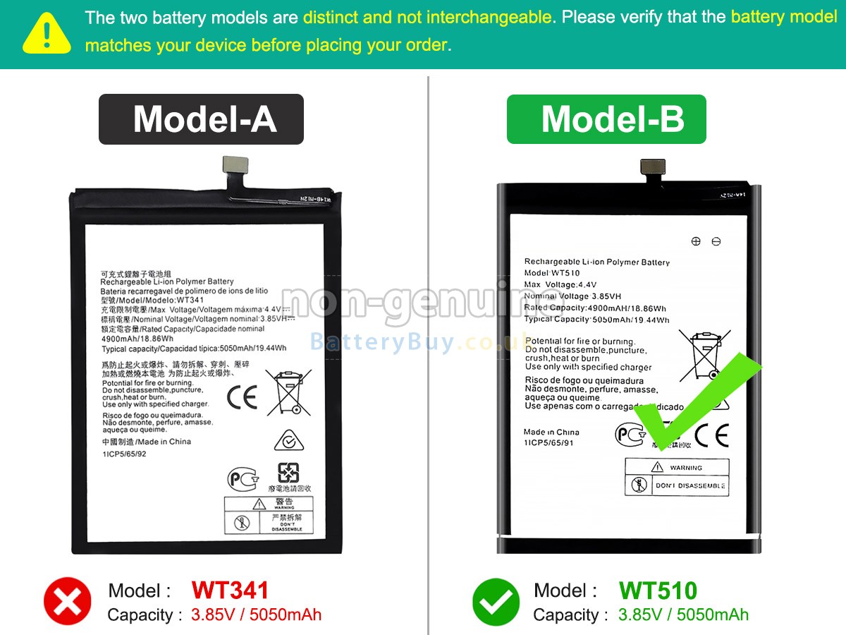 replacement battery for Nokia TA-1424