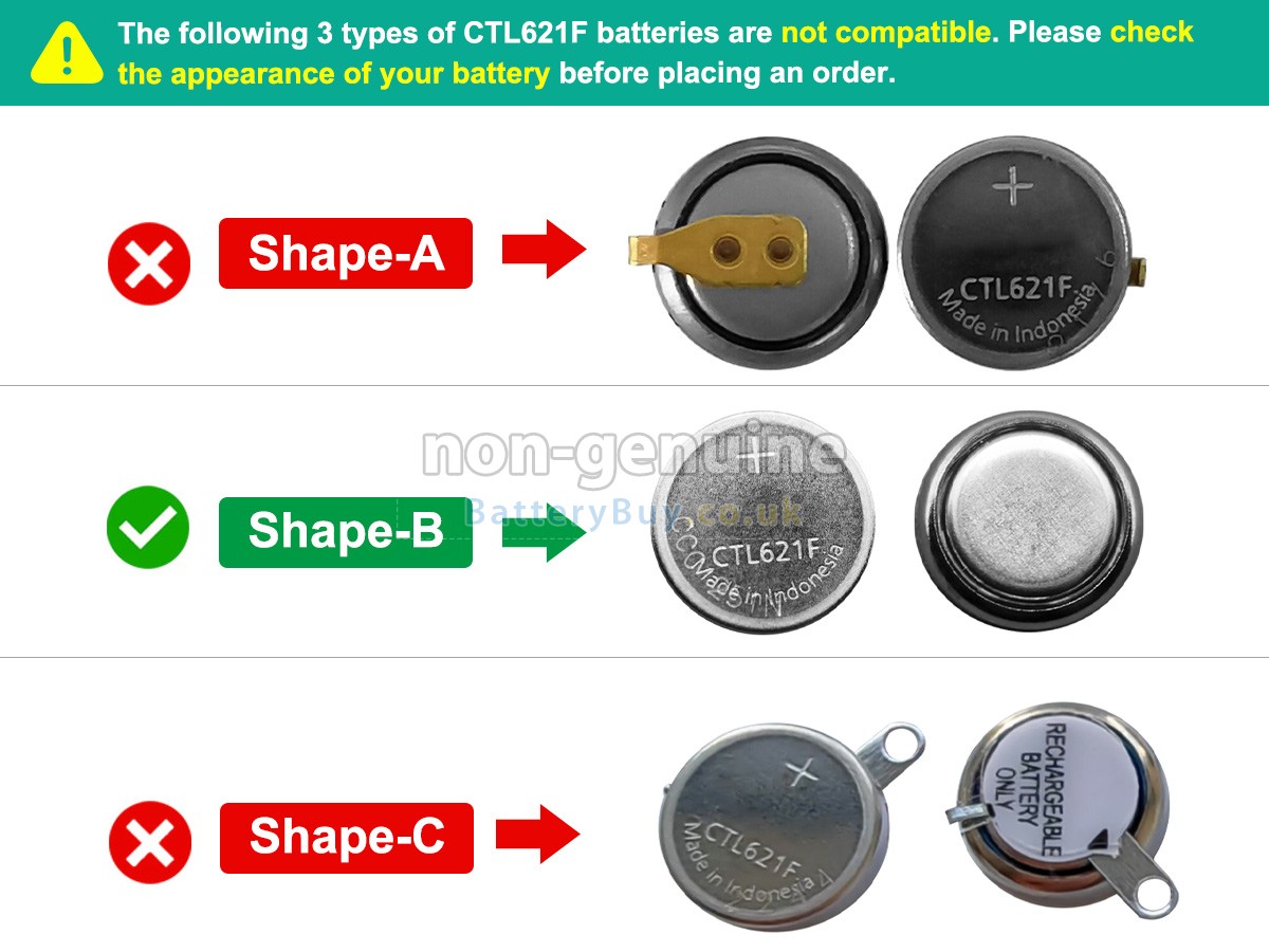 replacement battery for Panasonic CTL621F