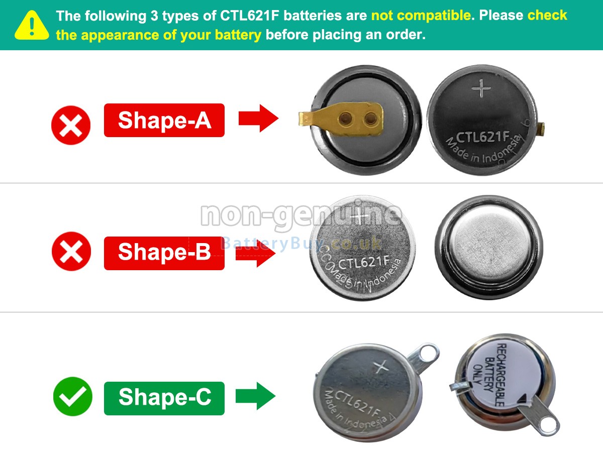 replacement battery for Panasonic CTL621F