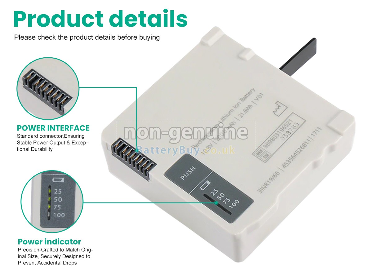 replacement battery for Philips INTELLIVUE MX700
