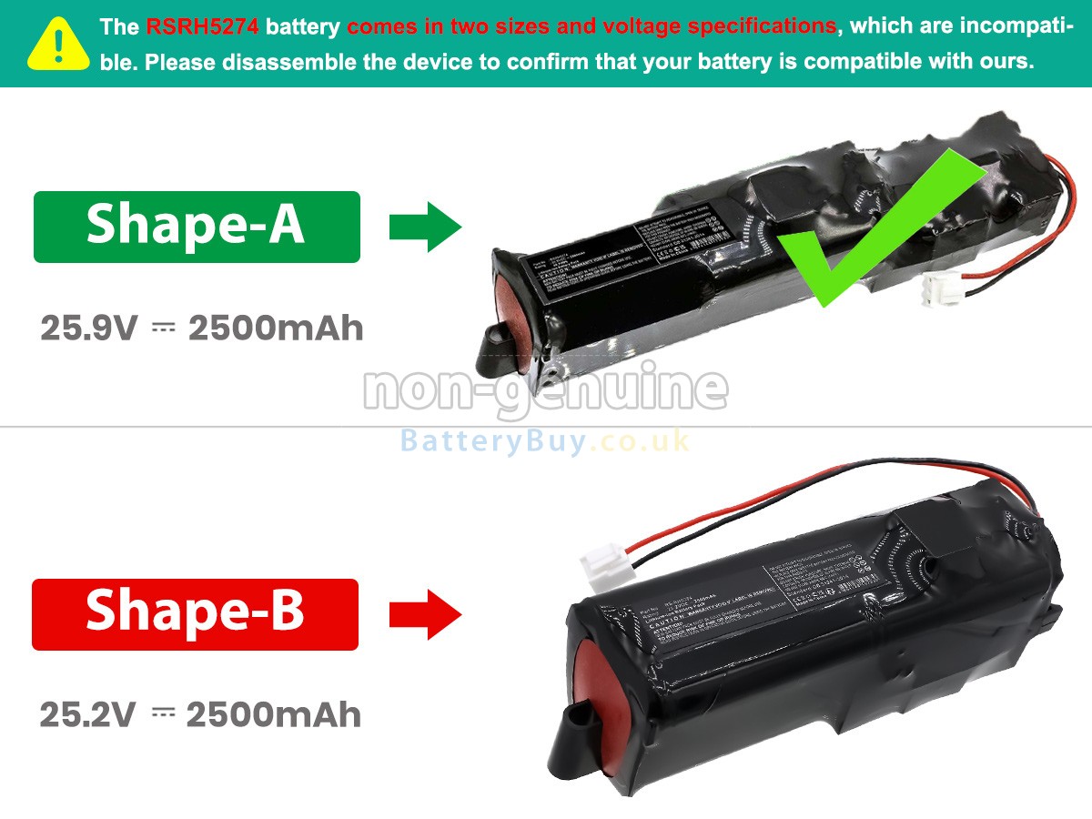 replacement battery for Rowenta RH8870WO2D0
