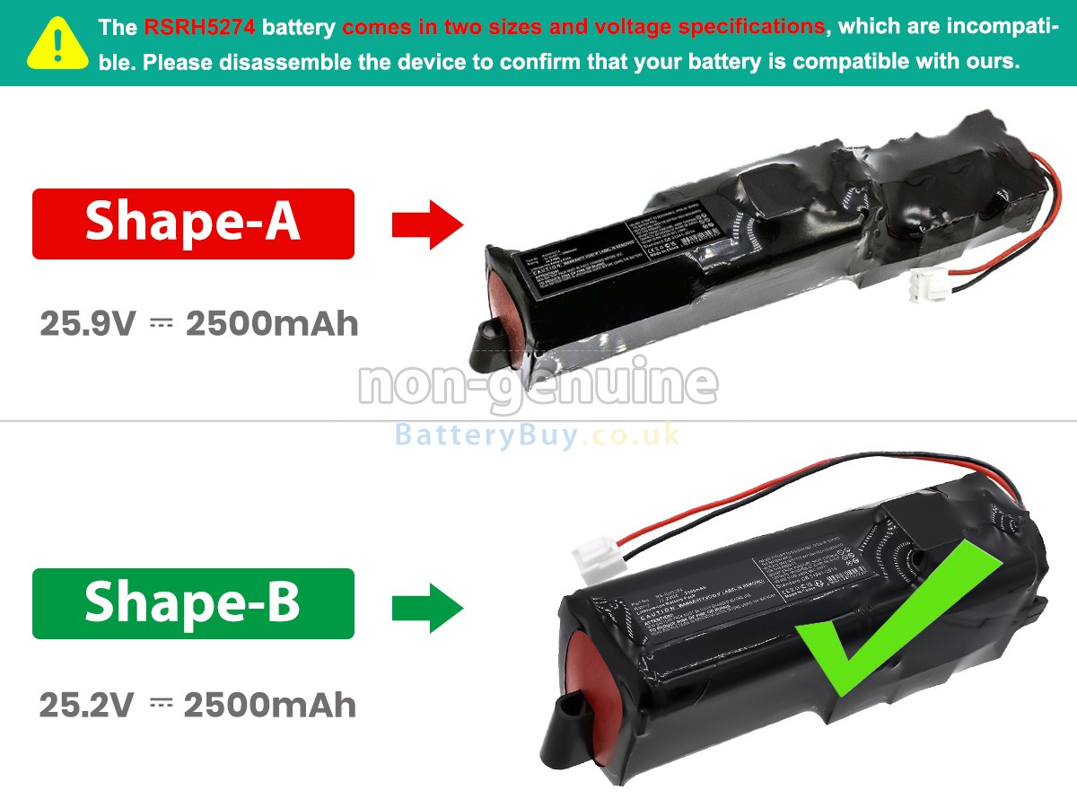 replacement battery for Rowenta RH8870WO2D0