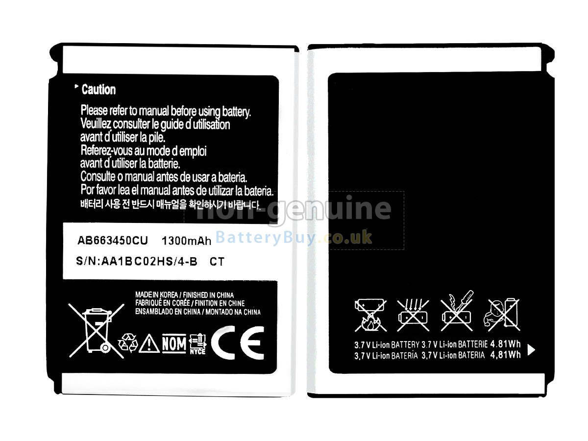 replacement battery for Samsung BLACKJACK