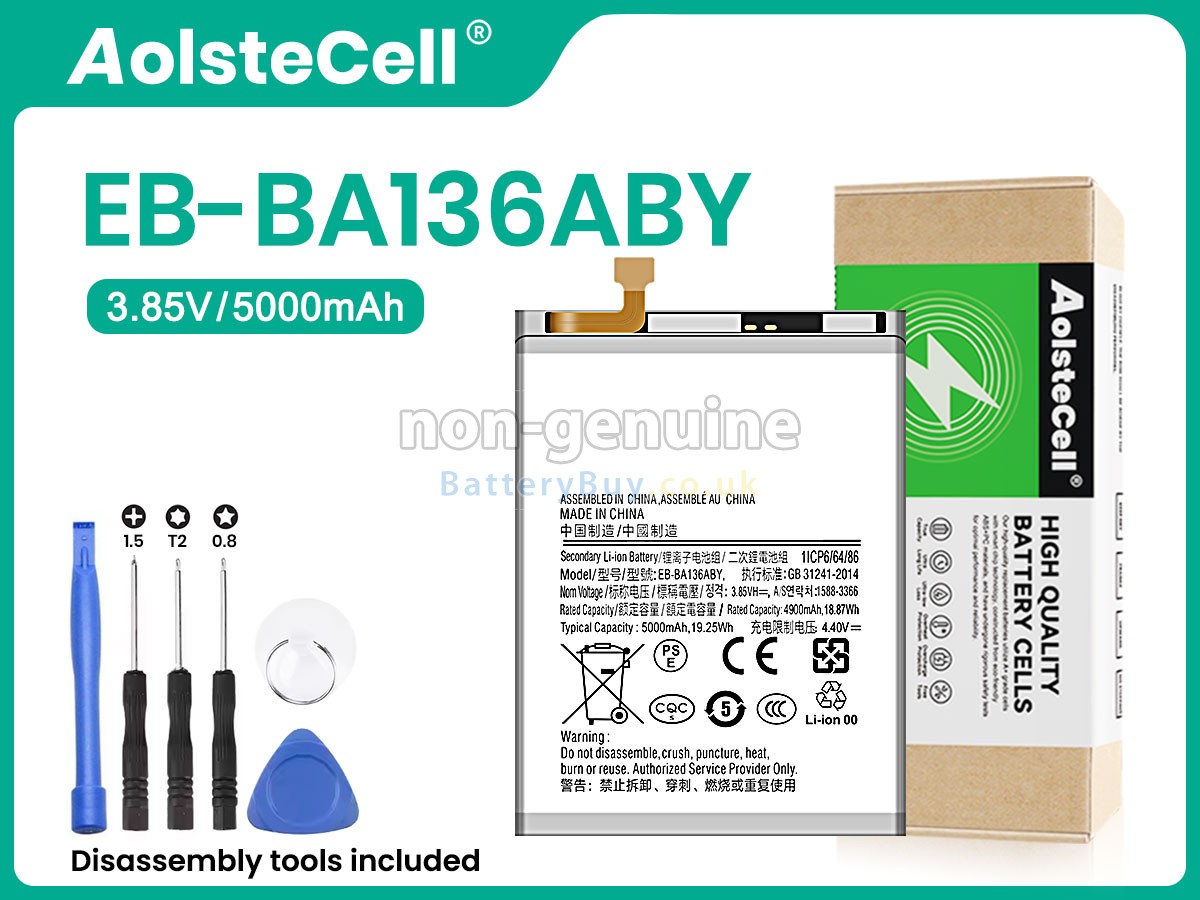 replacement battery for Samsung EB-BA136ABY