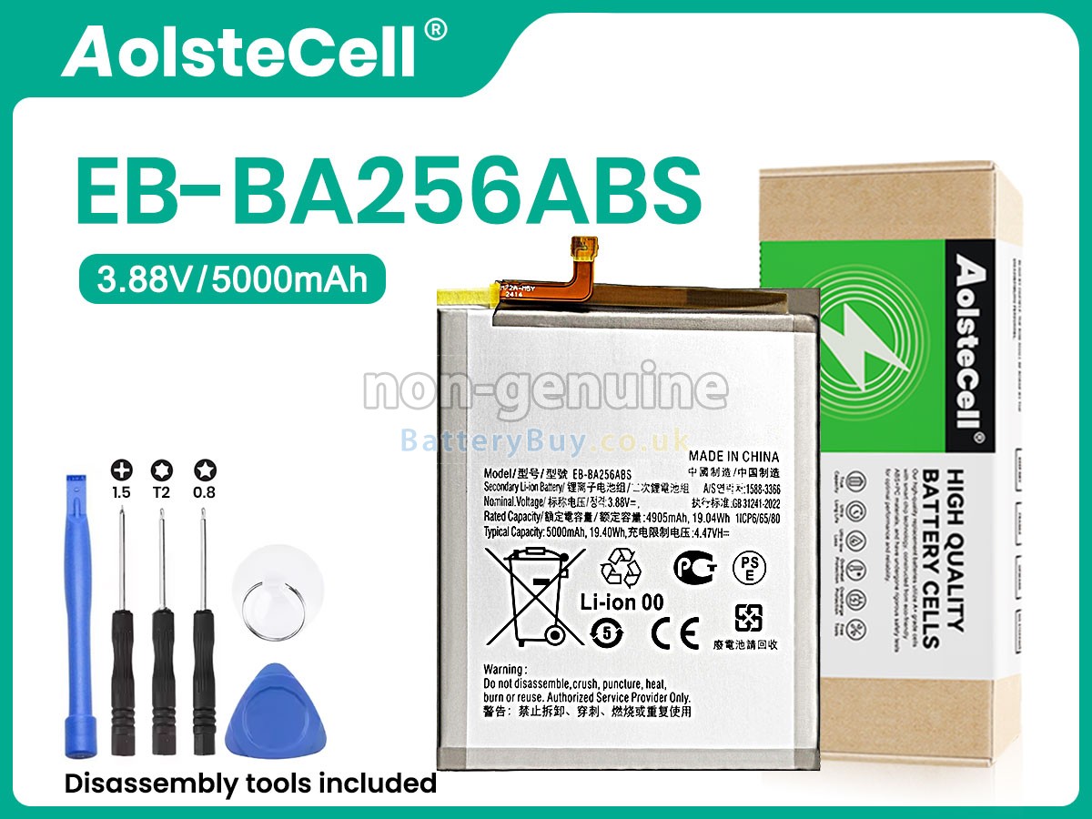 replacement battery for Samsung EB-BA256ABS