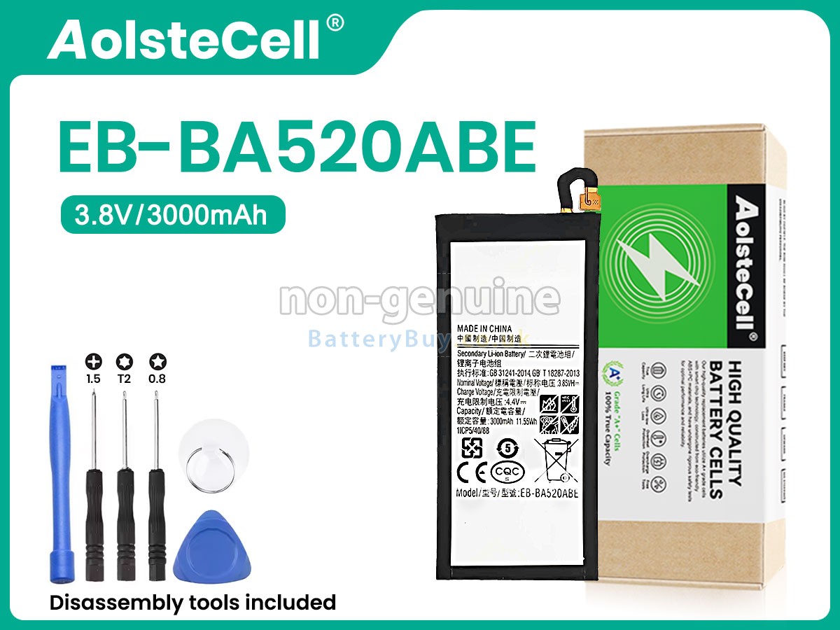 replacement battery for Samsung EB-BA520ABE