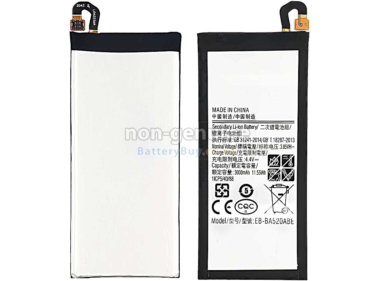 replacement battery for Samsung EB-BA520ABE