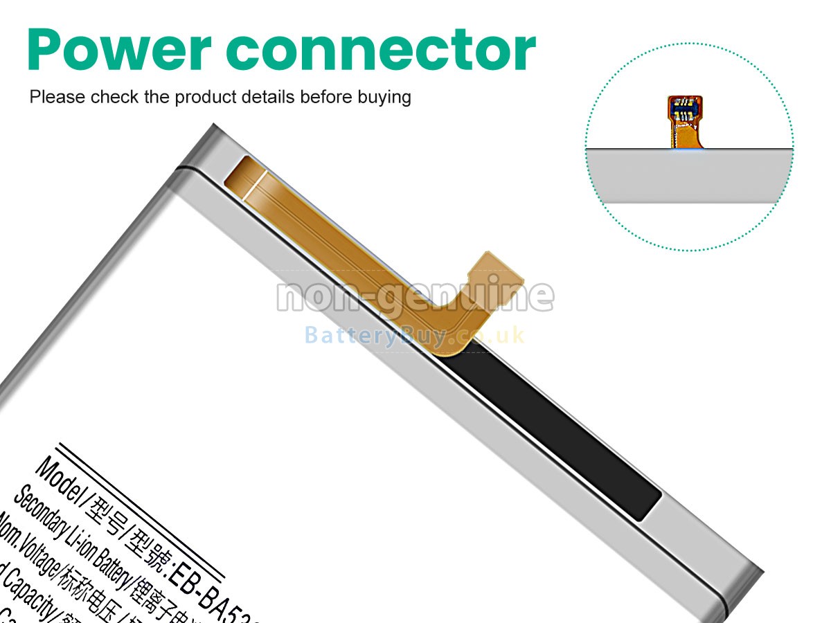 replacement battery for Samsung EB-BA536ABY