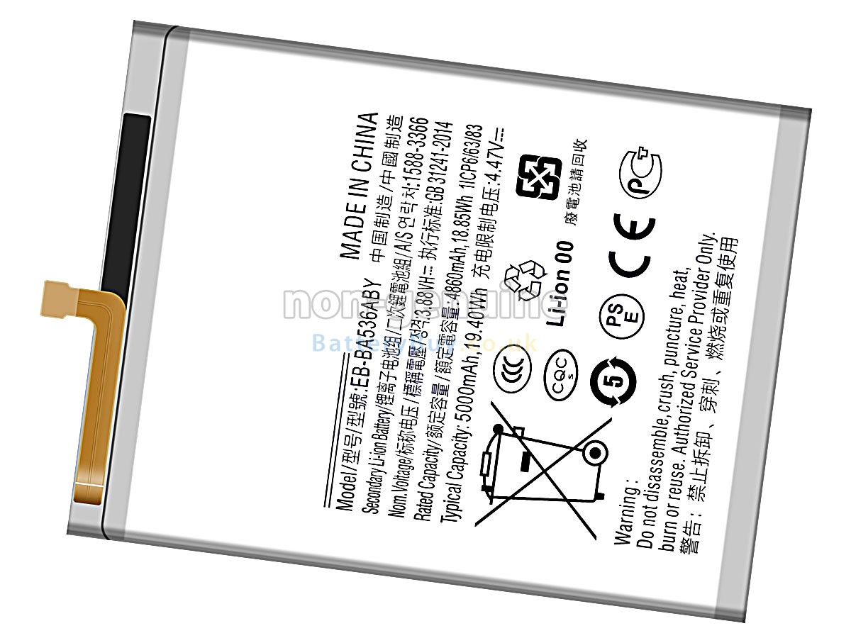 replacement battery for Samsung EB-BA536ABY