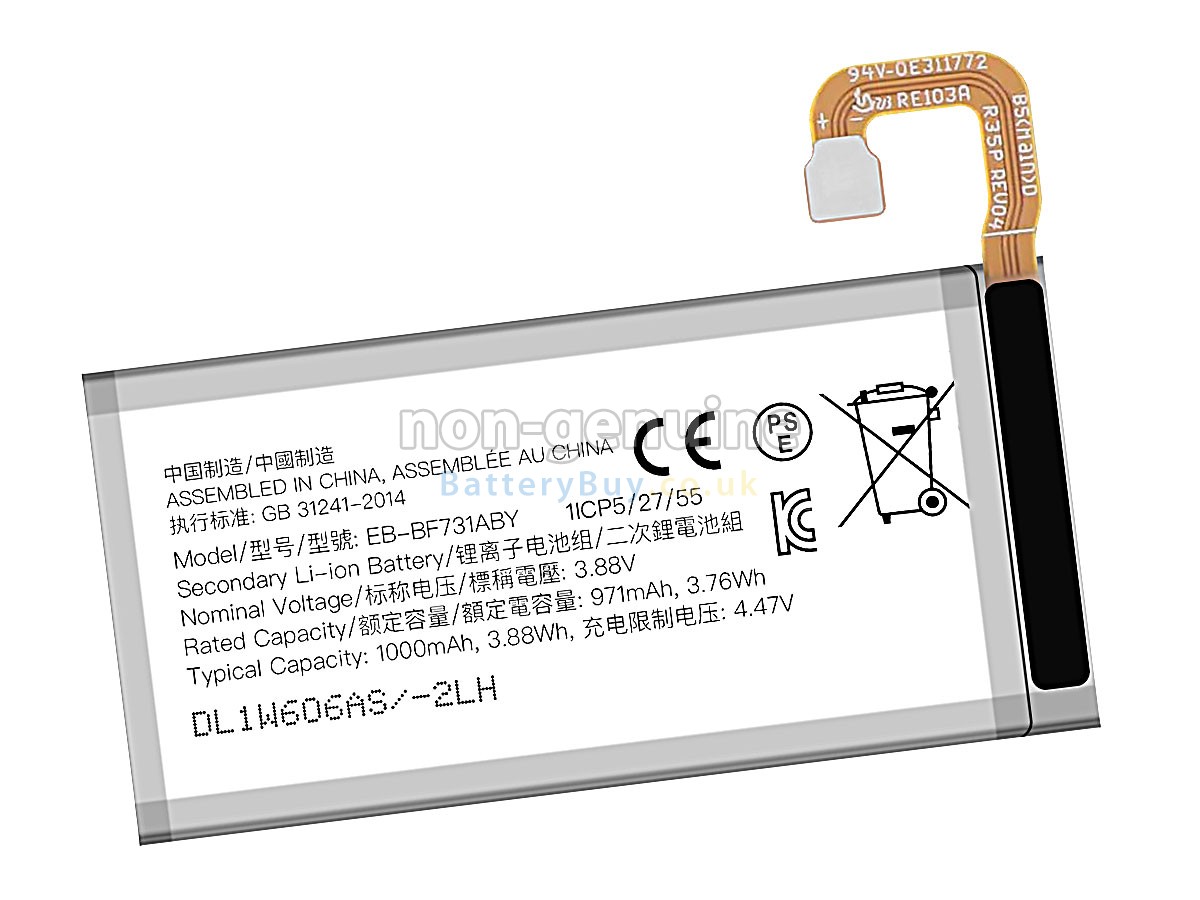 replacement battery for Samsung EB-BF731ABY