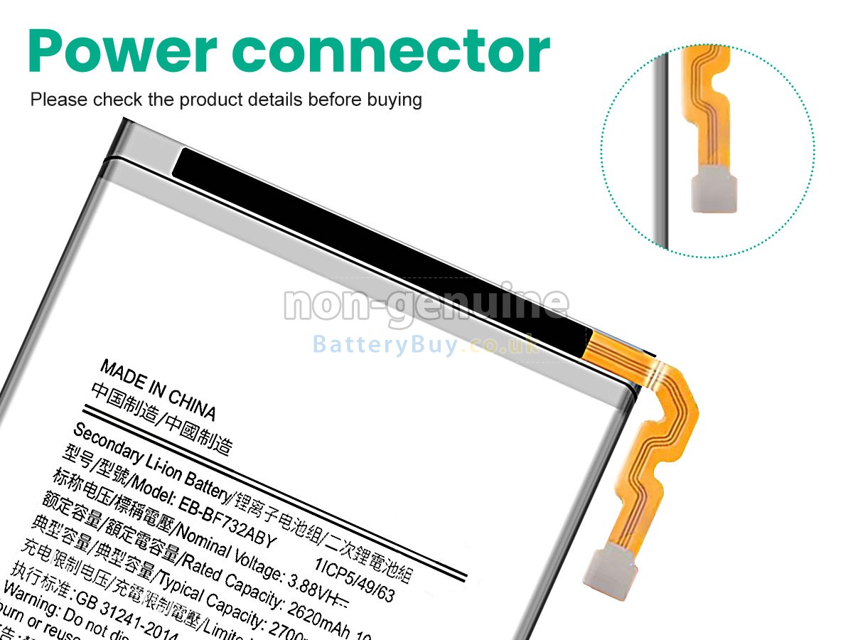 replacement battery for Samsung EB-BF732ABY