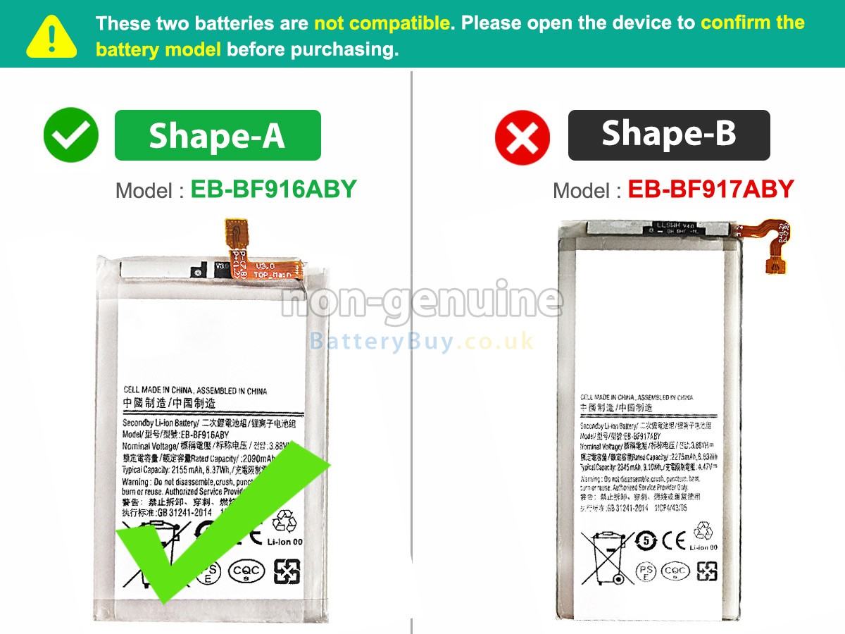 replacement battery for Samsung Z FOLD2 5G
