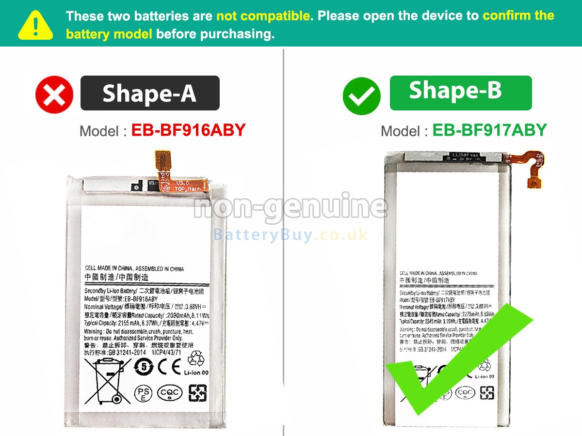 replacement battery for Samsung Z FOLD2 5G