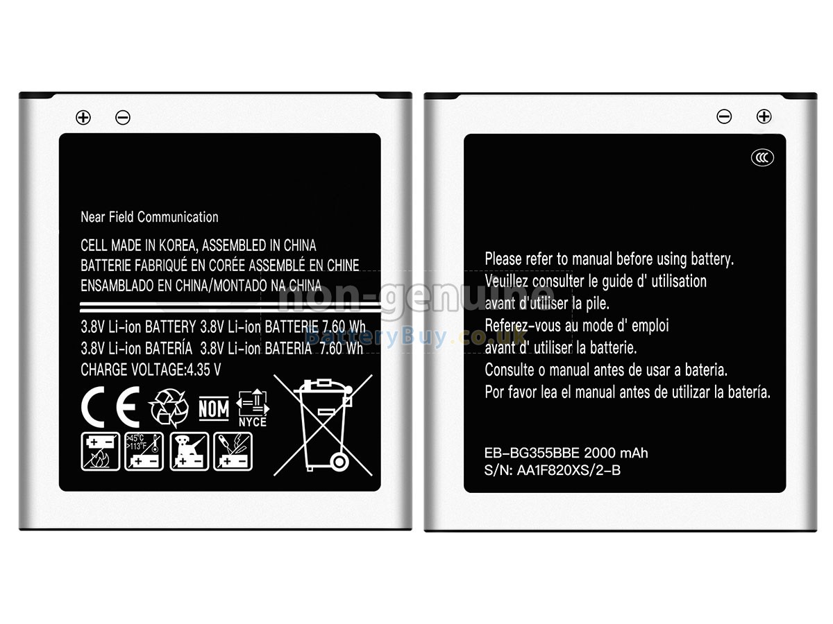 replacement battery for Samsung GALAXY CORE 2