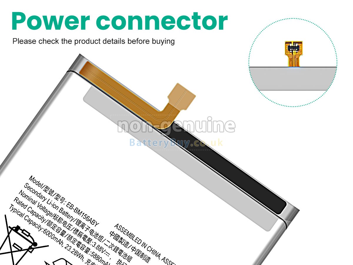 replacement battery for Samsung EB-BM156ABY