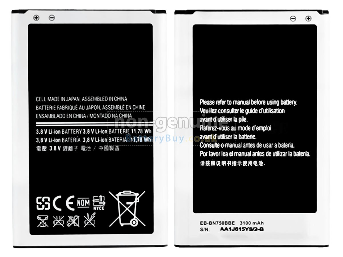 replacement battery for Samsung SM-N750