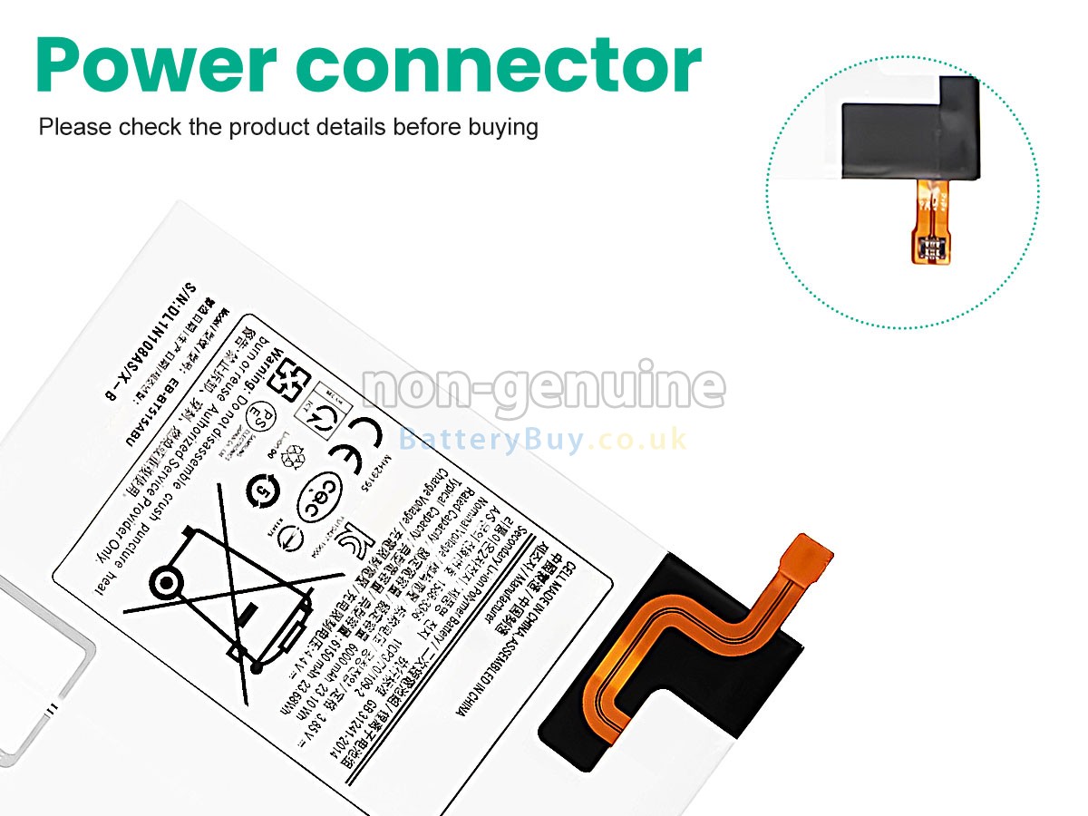 replacement battery for Samsung T515
