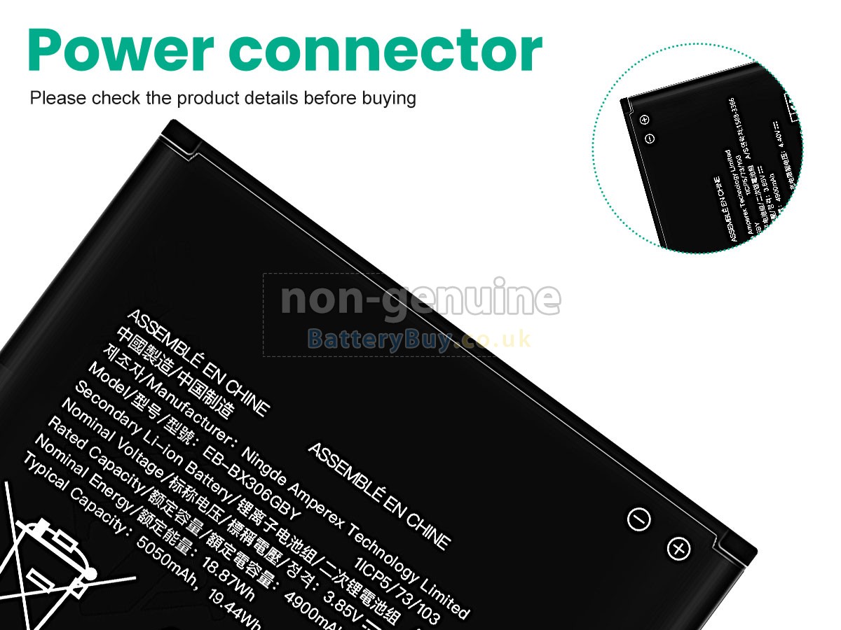 replacement battery for Samsung GH43-05200A