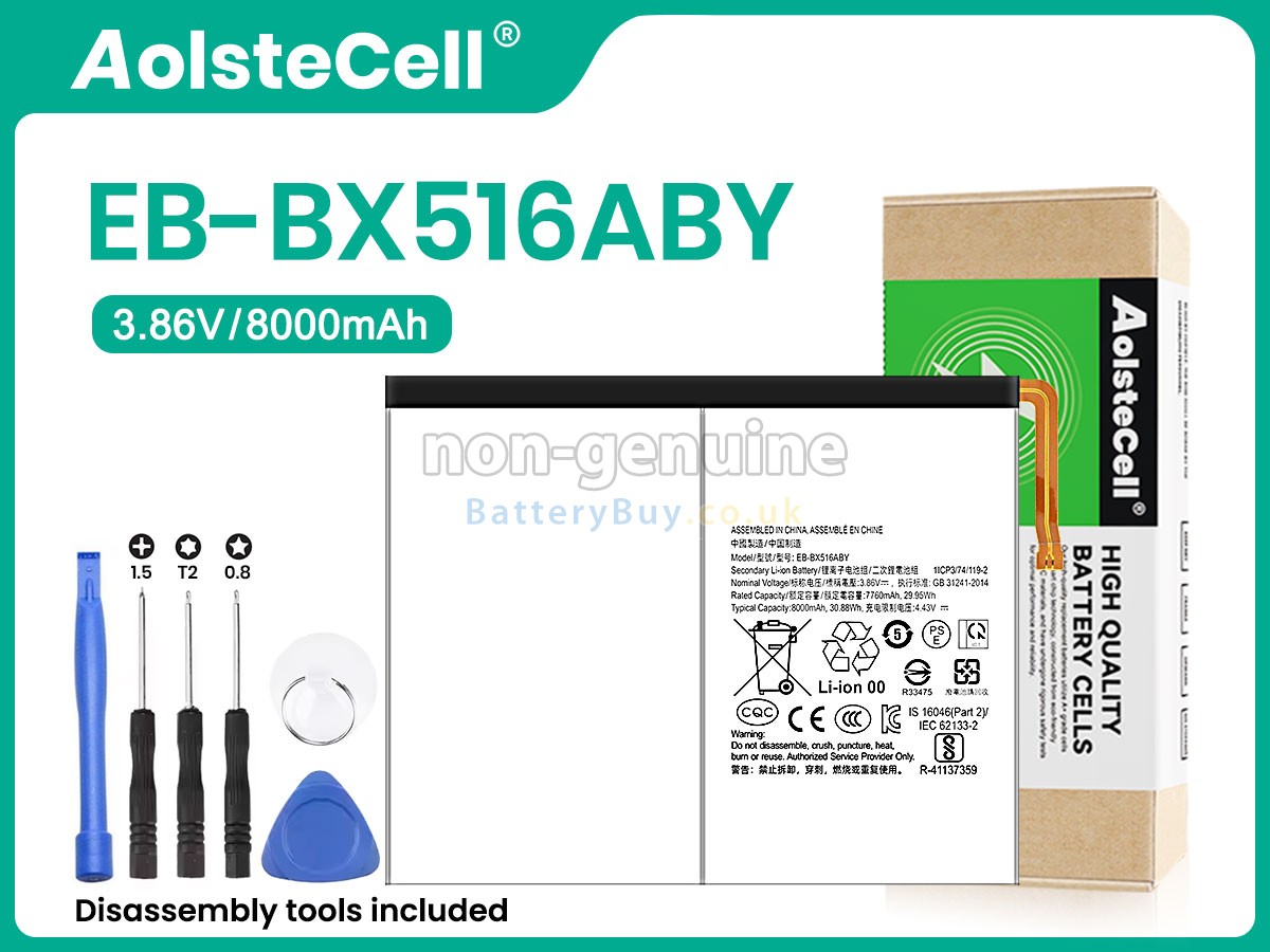 replacement battery for Samsung EB-BX516ABY