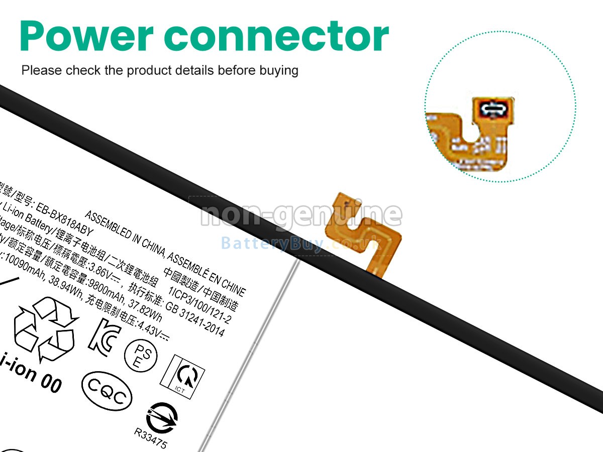 replacement battery for Samsung Galaxy TAB S9 FE+ SM-X610