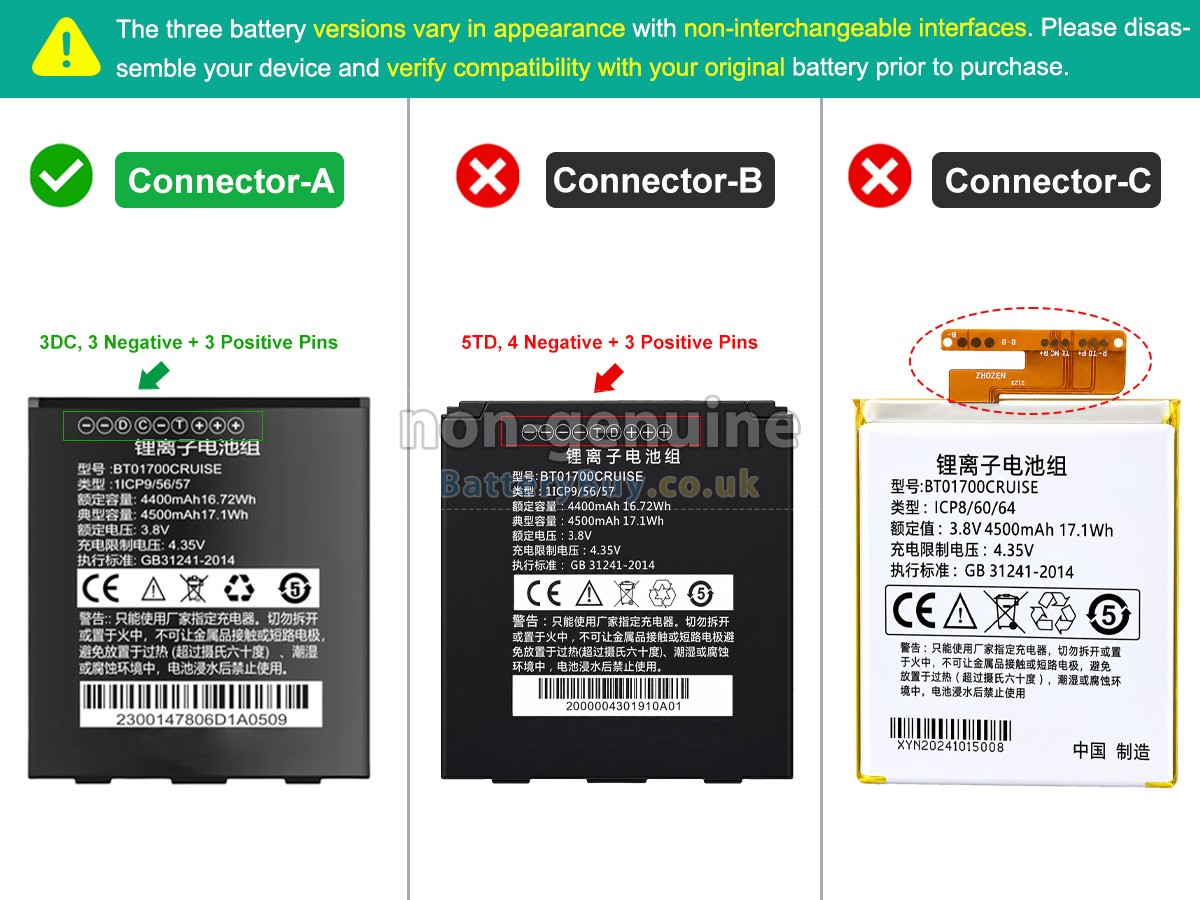 Replacement Battery for Seuic BT01700CRUISE